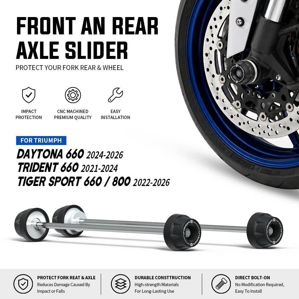 Front Rear Wheels Protect Slider For TRIUMPH TIGER 1200 GT RALLY PRO 2022-2026 Motorcycle Front Fork Rocker Arm Crash Slider
Front Rear Wheels Protect Slider For TRIUMPH TIGER 1200 GT RALLY PRO 2022-2026 Motorcycle Front Fork Rocker Arm Crash Slider