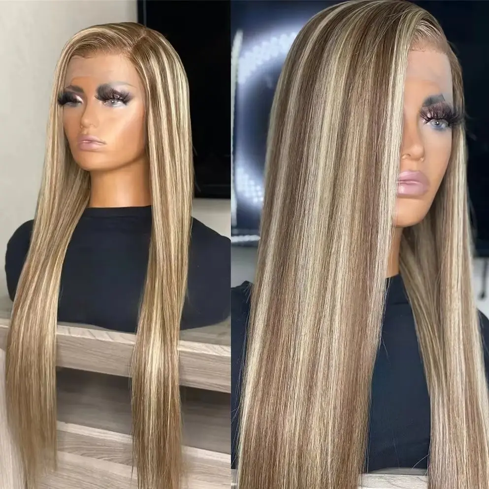 Highlight Ombre Golden Ash Blonde for Wome Preplucked Hairline Super Long Straight Wig High Quality Synthetic Lace Front Wig
Highlight Ombre Golden Ash Blonde for Wome Preplucked Hairline Super Long Straight Wig High Quality Synthetic Lace Front Wig