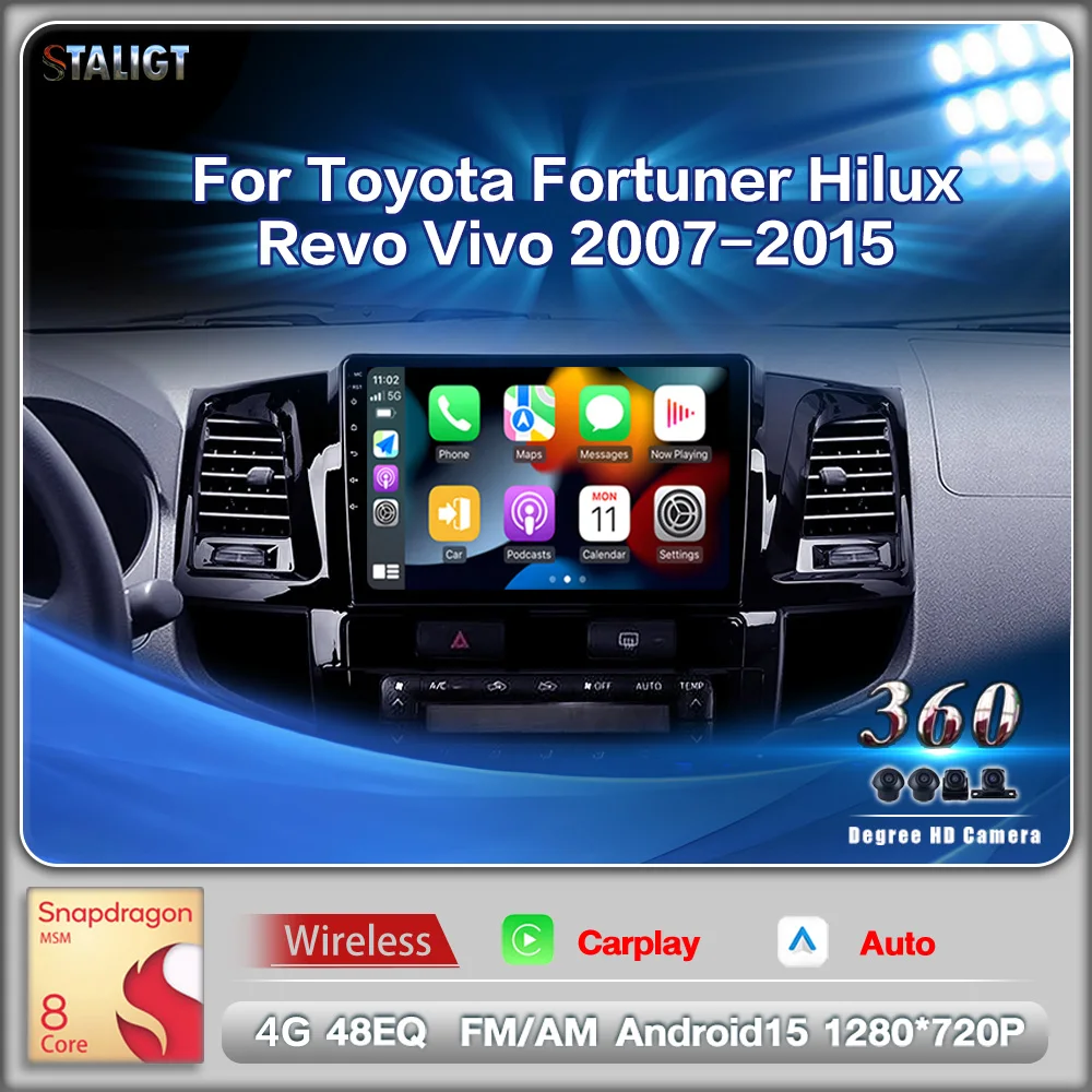 2Din Android Carplay For Toyota Fortuner Hilux Revo Vivo 2007 2008 2009 2010 2011-2015 Android Auto Wireless Carplay Autoradio 
2Din Android Carplay For Toyota Fortuner Hilux Revo Vivo 2007 2008 2009 2010 2011-2015 Android Auto Wireless Carplay Autoradio