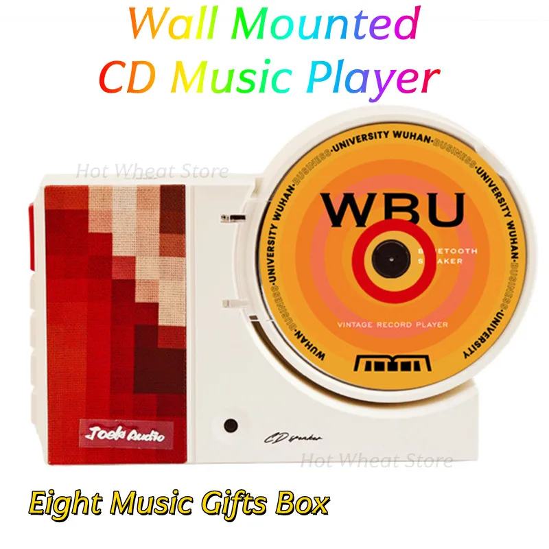 Vinyl Records Playback Disc Remote Control Home Bluetooth Speaker Wall Mounted CD Music Player Eight Music Gifts Box For USB AUX
Vinyl Records Playback Disc Remote Control Home Bluetooth Speaker Wall Mounted CD Music Player Eight Music Gifts Box For USB AUX