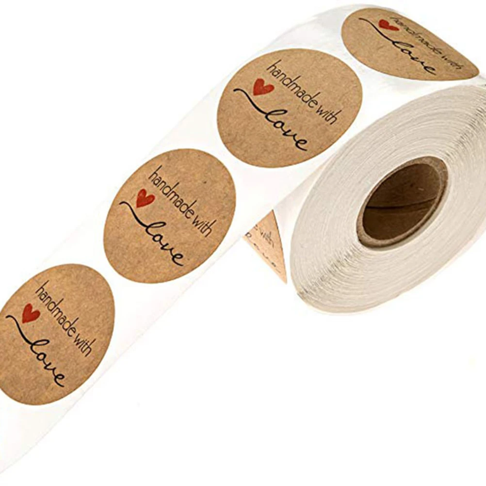500 Sheets/Volume Cartoon Cowhide Sticker Label Round Stickers Kraft Paper Sealing
500 Sheets/Volume Cartoon Cowhide Sticker Label Round Stickers Kraft Paper Sealing
