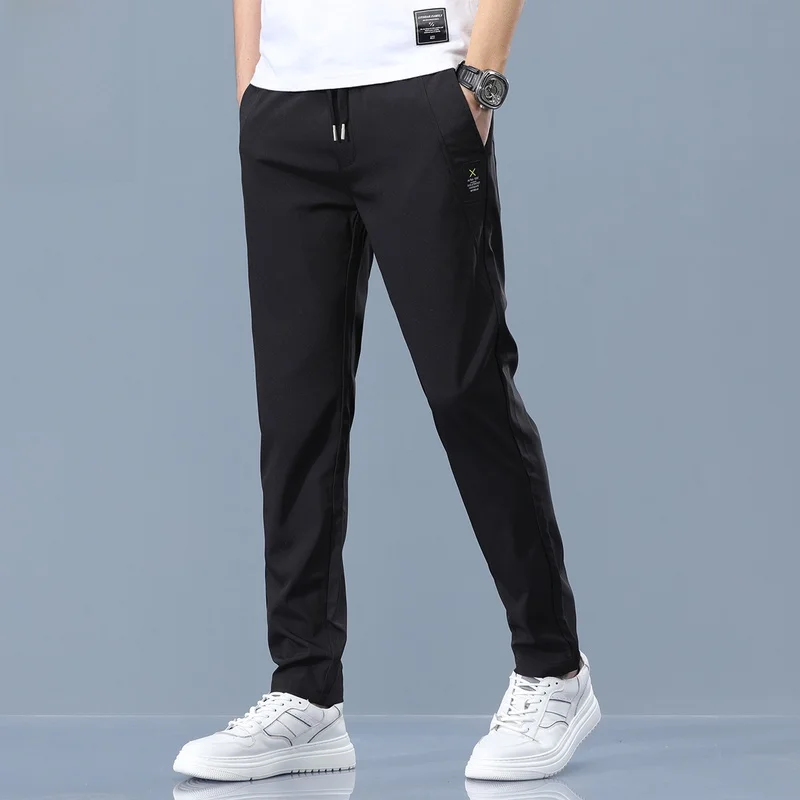 Мужские повседневные брюки: летние, новые, модные, черные, эластичные, длинные, молодежные, спортивные, немнущиеся, облегающие, с карманами
Мужские повседневные брюки: летние, новые, модные, черные, эластичные, длинные, молодежные, спортивные, немнущиеся, облегающие, с карманами