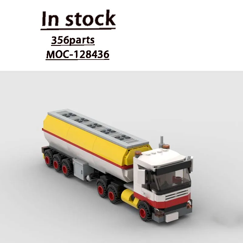 MOC-128436New Urban Traffic Fuel Tank Truck Building Block Model, 356parts, Boys' and Children's Birthday and Christmas Toy Gift
MOC-128436New Urban Traffic Fuel Tank Truck Building Block Model, 356parts, Boys' and Children's Birthday and Christmas Toy Gift