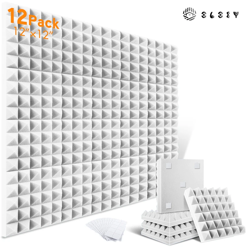 Home Insulation Absorbing Foam 12 Pack, Studio Acoustic Treatment Flame Retardant Noise Insulation For Walls, Pyramid Sound Wall
Home Insulation Absorbing Foam 12 Pack, Studio Acoustic Treatment Flame Retardant Noise Insulation For Walls, Pyramid Sound Wall