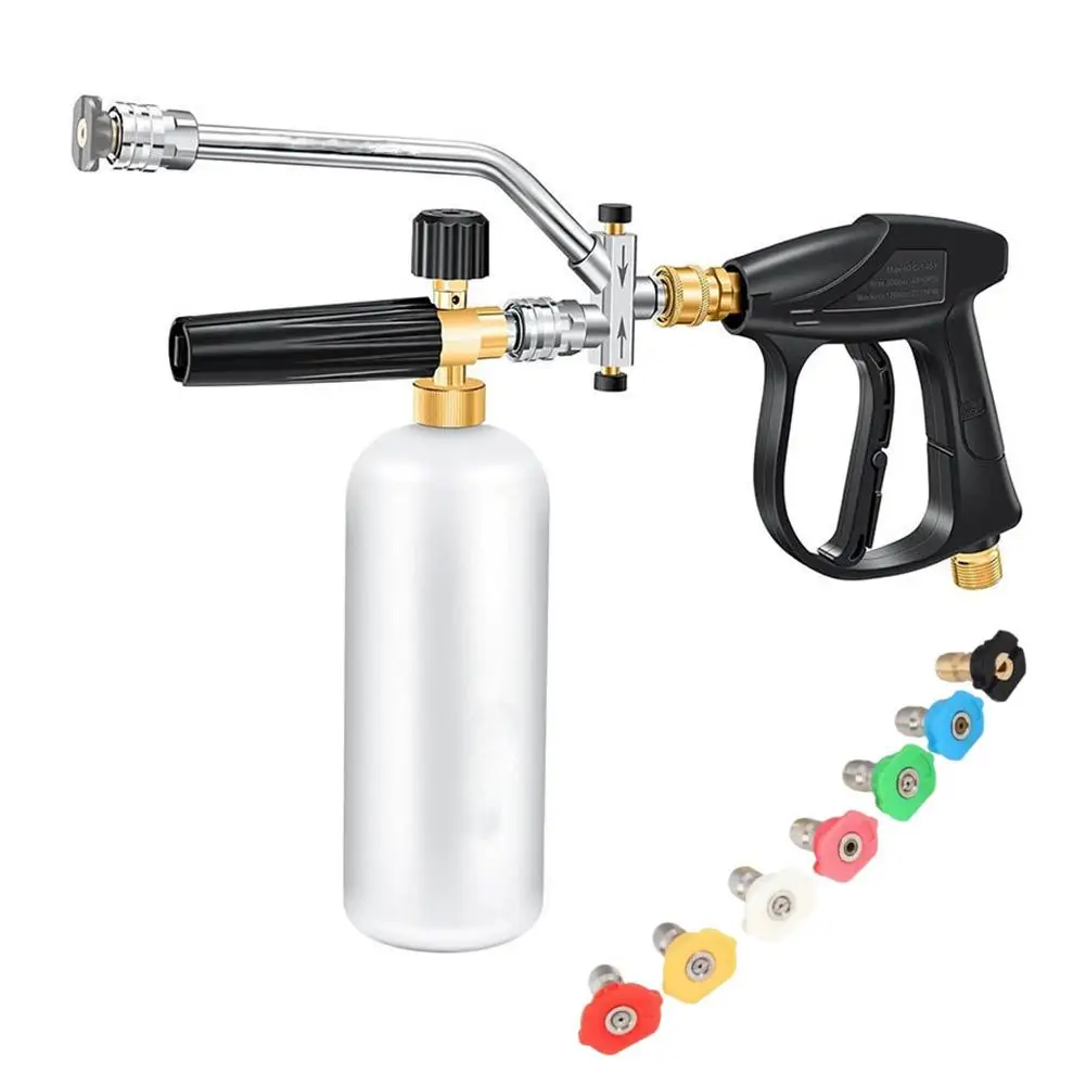 1L Foam Cannon & High Pressure Water Gun - 1/4" Quick Connect, Battery-Free, Graffiti Design For Karcher K Series Car Wash
1L Foam Cannon & High Pressure Water Gun - 1/4" Quick Connect, Battery-Free, Graffiti Design For Karcher K Series Car Wash