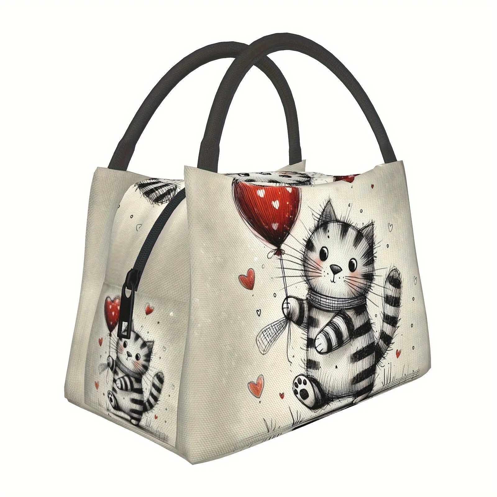 Adorable Cat & Balloon Tote Bag - Reusable Insulated Lunch Bag with Vibrant Illustration, Leak-Proof & Durable, Perfect for Work
Adorable Cat & Balloon Tote Bag - Reusable Insulated Lunch Bag with Vibrant Illustration, Leak-Proof & Durable, Perfect for Work