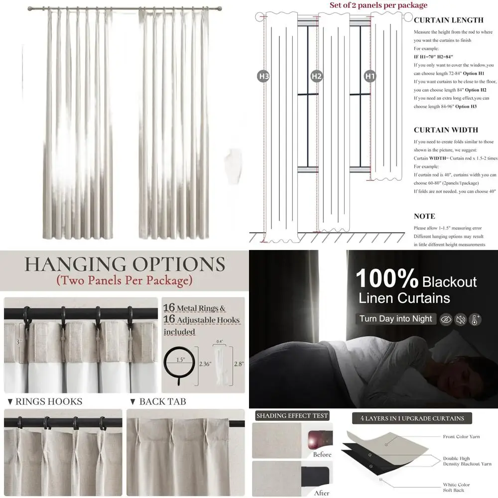 78 затемняющих штор для раздвижных дверей из натурального льна, плиссированные, с термоизоляцией, стиль фермерского дома, 2 панели, 40x78
78 затемняющих штор для раздвижных дверей из натурального льна, плиссированные, с термоизоляцией, стиль фермерского дома, 2 панели, 40x78