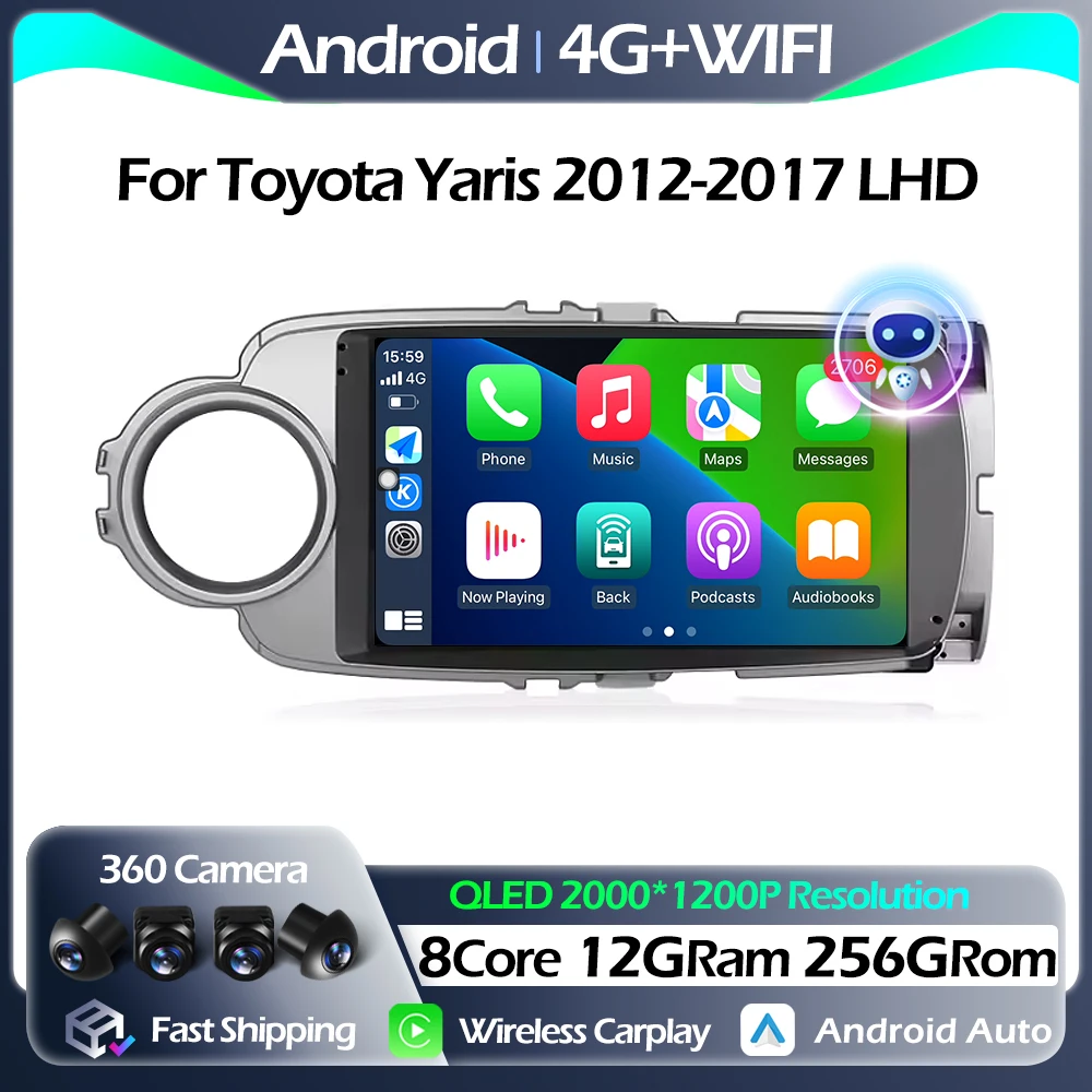 Android Auto Carplay For Toyota Yaris 2012-2017 LHD Car Radio Multimedia Video Player Navigation stereo GPS WIFI BT
Android Auto Carplay For Toyota Yaris 2012-2017 LHD Car Radio Multimedia Video Player Navigation stereo GPS WIFI BT