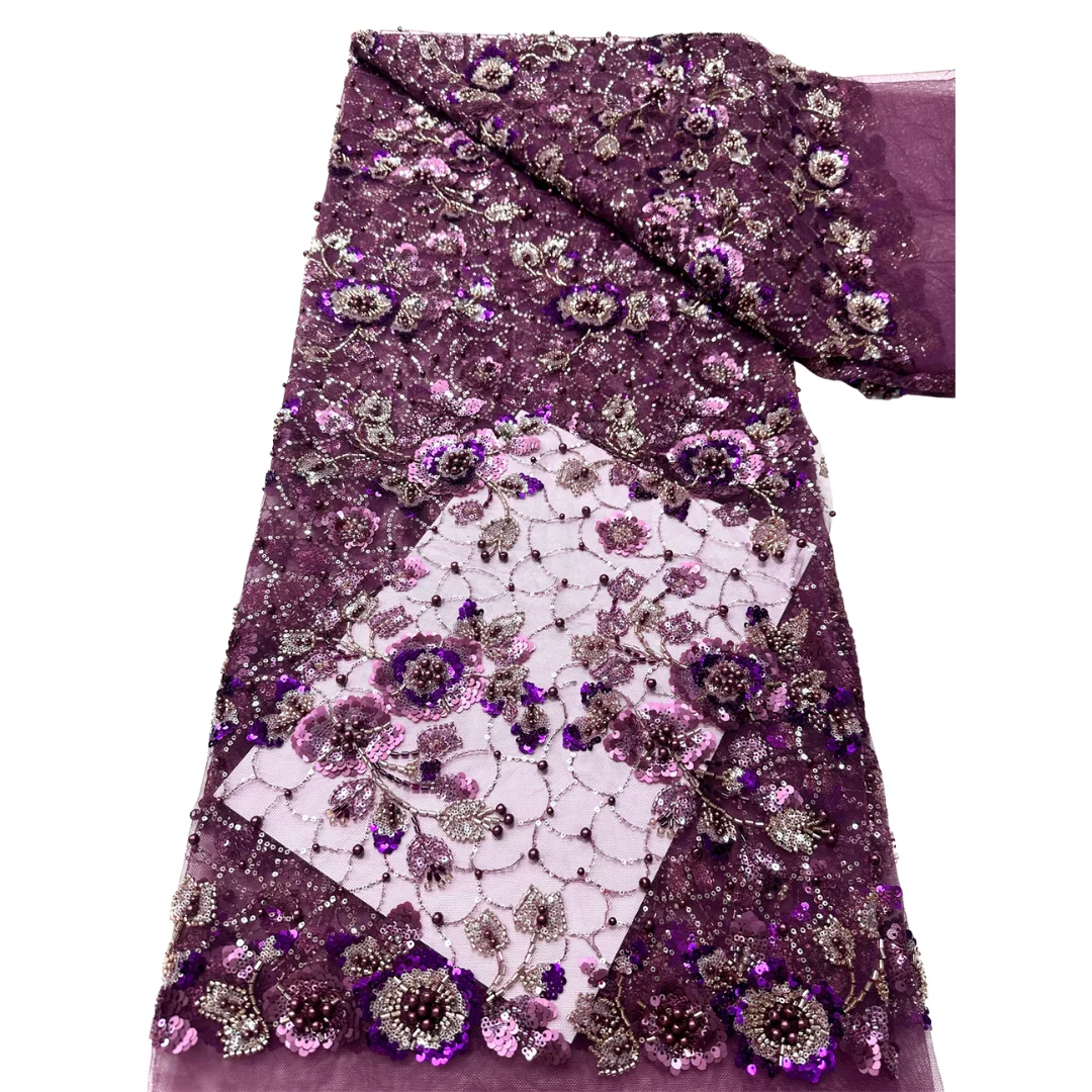 Classic Floral Beaded Sequin Embroidered Sheer Tulle Lace Fabric High Quality Mesh Material For Sewing Party Dress by1 yard
Classic Floral Beaded Sequin Embroidered Sheer Tulle Lace Fabric High Quality Mesh Material For Sewing Party Dress by1 yard