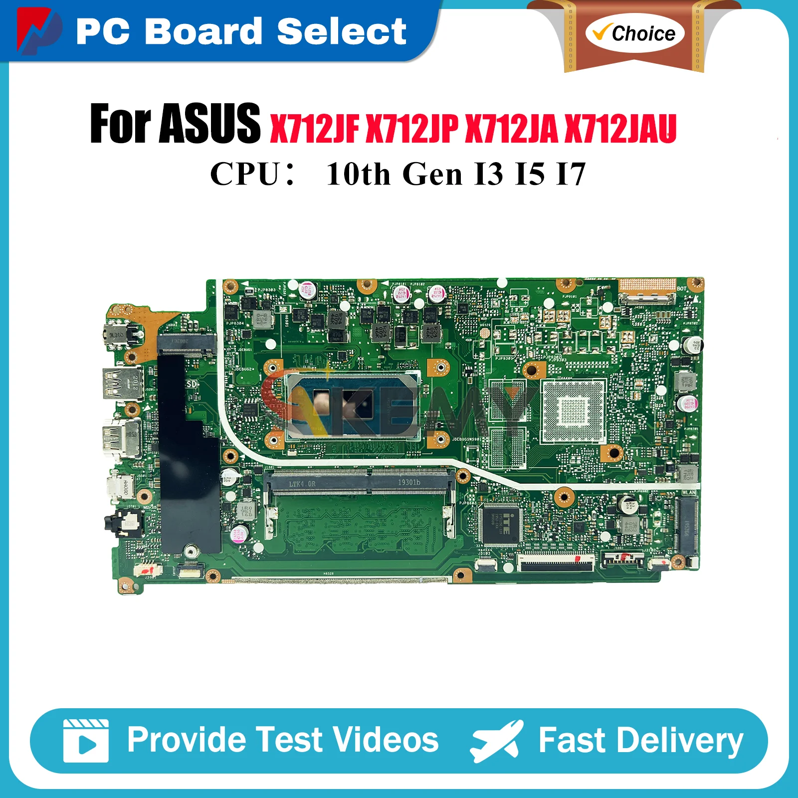 X712JA Laptop Motherboard For ASUS X712JAW X512J X712JF K512J F512J S512J X712JAU X712JP V5000J A512J Mainboard W/ I3 I5 I7 CPU
X712JA Laptop Motherboard For ASUS X712JAW X512J X712JF K512J F512J S512J X712JAU X712JP V5000J A512J Mainboard W/ I3 I5 I7 CPU