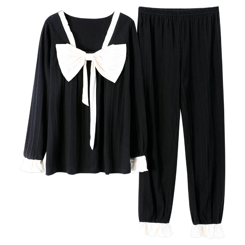 2022 spring autumn new style pajamas women's winter long sleeve cotton princess style lovely girl doll collar home clothes set
2022 spring autumn new style pajamas women's winter long sleeve cotton princess style lovely girl doll collar home clothes set