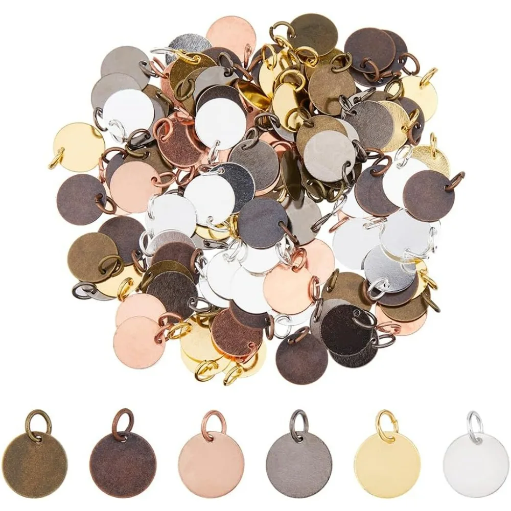 120Pcs 6 Colors Brass Blank Stamping Tag Pendants 12mm Flat Round Stamping Blanks Metal Tags with Hole 0.5mm Thick Stamping
120Pcs 6 Colors Brass Blank Stamping Tag Pendants 12mm Flat Round Stamping Blanks Metal Tags with Hole 0.5mm Thick Stamping