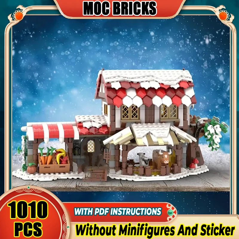 Средневековая модель замка Moc, строительные блоки, зимняя модель средневекового рынка, технологические кирпичи, сделай сам, сборка, игрушки, праздничные подарки
Средневековая модель замка Moc, строительные блоки, зимняя модель средневекового рынка, технологические кирпичи, сделай сам, сборка, игрушки, праздничные подарки