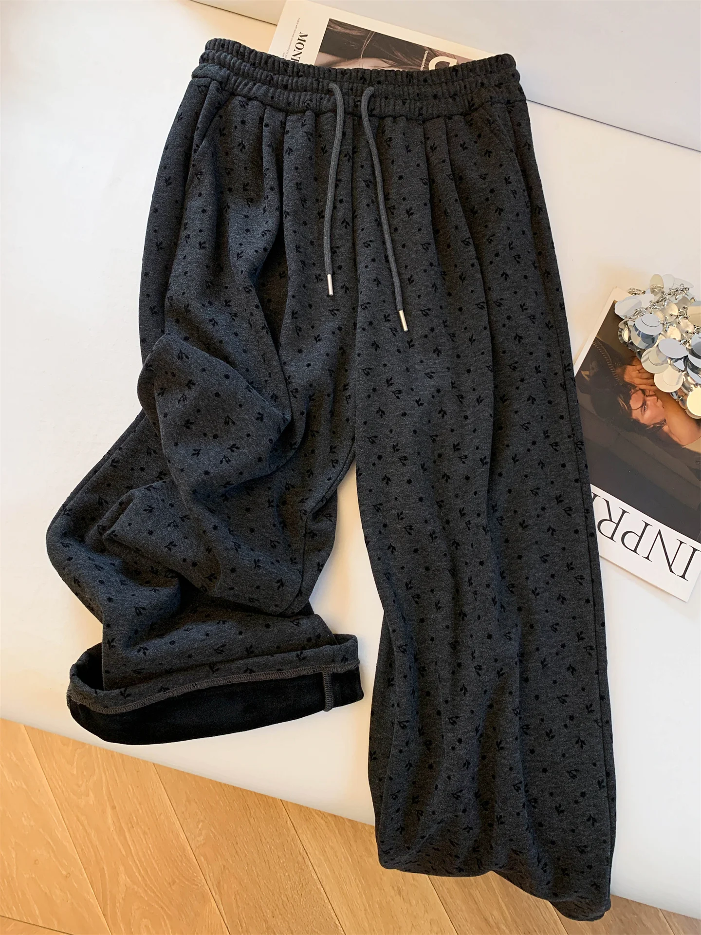 Floral Print Fce Lined Casual Straight Leg Trousers Women's Winter Thi High Waist Long Pants Commute Sle Korean Faion
Floral Print Fce Lined Casual Straight Leg Trousers Women's Winter Thi High Waist Long Pants Commute Sle Korean Faion