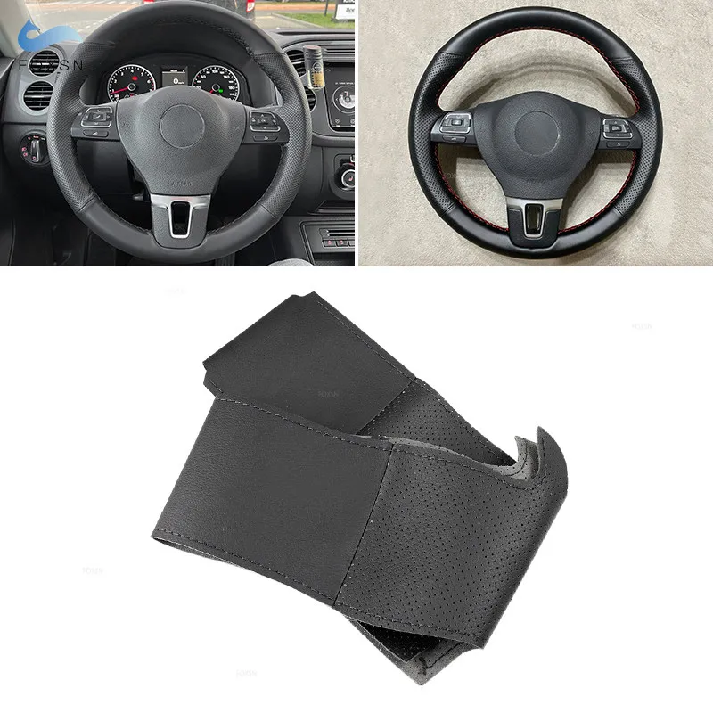 Black Perforated Leather Cover For VW Tiguan Golf Plus Jetta Passat CC Variant Touran EOS Hand Sewing Steering Wheel Cover Trim
Black Perforated Leather Cover For VW Tiguan Golf Plus Jetta Passat CC Variant Touran EOS Hand Sewing Steering Wheel Cover Trim