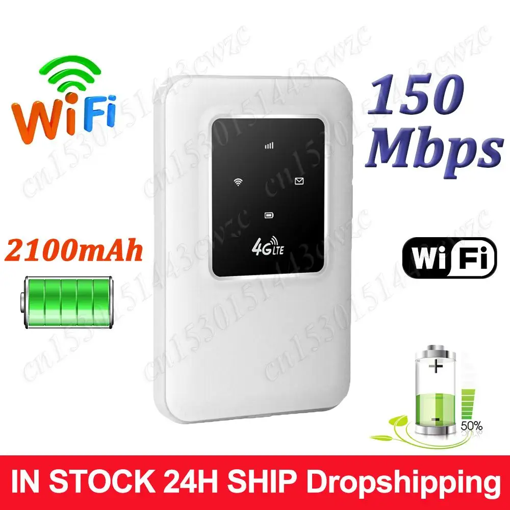 4G MIFI Wifi Router Portable 4G Lte Wifi Router with SIM Card Slot Pocket Repeater 2100mAh 150Mbps Mobile Modem Mobile Hotspot
4G MIFI Wifi Router Portable 4G Lte Wifi Router with SIM Card Slot Pocket Repeater 2100mAh 150Mbps Mobile Modem Mobile Hotspot