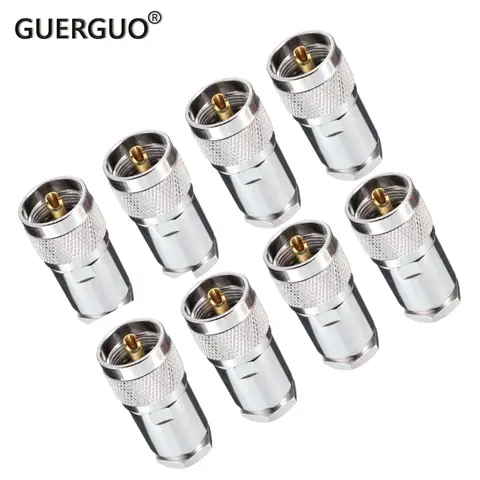 1PC Connector PL259 UHF Male PL259 SL16 M Mounted Five-Piece Set of Intercom GPRS 50-7 for RF Coaxial Cable RG213 R G8U LMR400