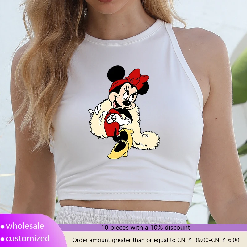 New Mickey Women's Short Sleeve Top Cartoon Print Sleeveless Streetwear Magic Vest Workout Sports Shirts Crop Top Clothes 2025
New Mickey Women's Short Sleeve Top Cartoon Print Sleeveless Streetwear Magic Vest Workout Sports Shirts Crop Top Clothes 2025