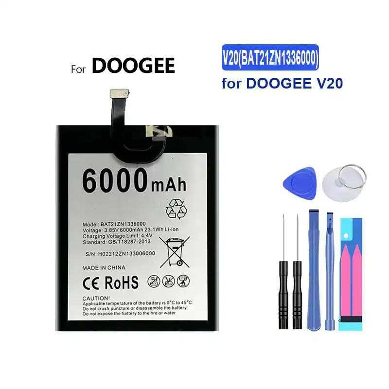 6000 мАч для Doogee V20 аккумулятор мобильного телефона V20 BAT21ZN1336000 прочная надежная замена
6000 мАч для Doogee V20 аккумулятор мобильного телефона V20 BAT21ZN1336000 прочная надежная замена