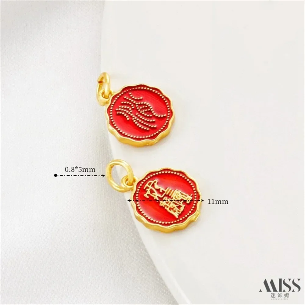 18K Matte Gold Cinnabar Burnt Blue Tai Sui Charm Xiaoba Token Pendant DIY Handmade Bracelet Necklace Jewelry Accessories
18K Matte Gold Cinnabar Burnt Blue Tai Sui Charm Xiaoba Token Pendant DIY Handmade Bracelet Necklace Jewelry Accessories