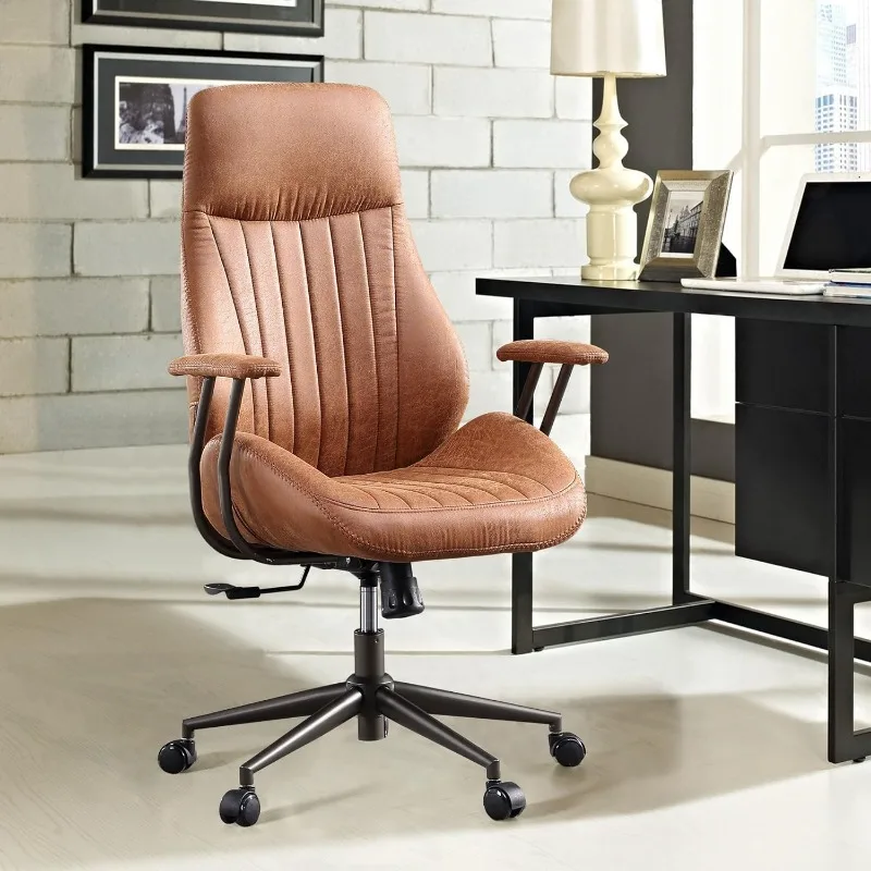 Home use high back computer chair with lumbar support, ergonomic office chair with wheels and armrests
Home use high back computer chair with lumbar support, ergonomic office chair with wheels and armrests