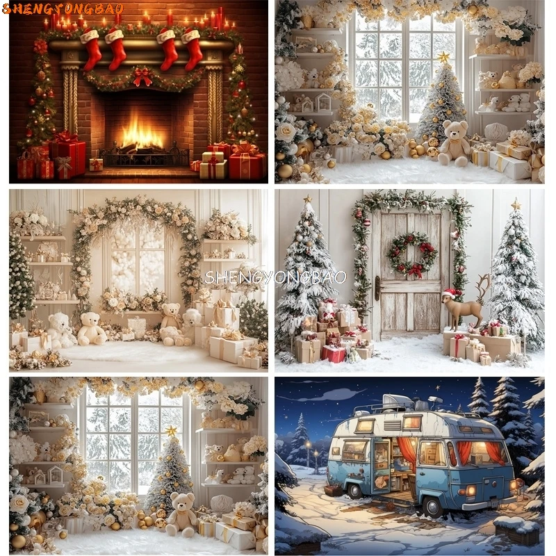 New Year Christmas Day Festival Photography Backdrop Fireplace Living Room Gift Holiday Flowers Hall Wedding Background RS-30
New Year Christmas Day Festival Photography Backdrop Fireplace Living Room Gift Holiday Flowers Hall Wedding Background RS-30
