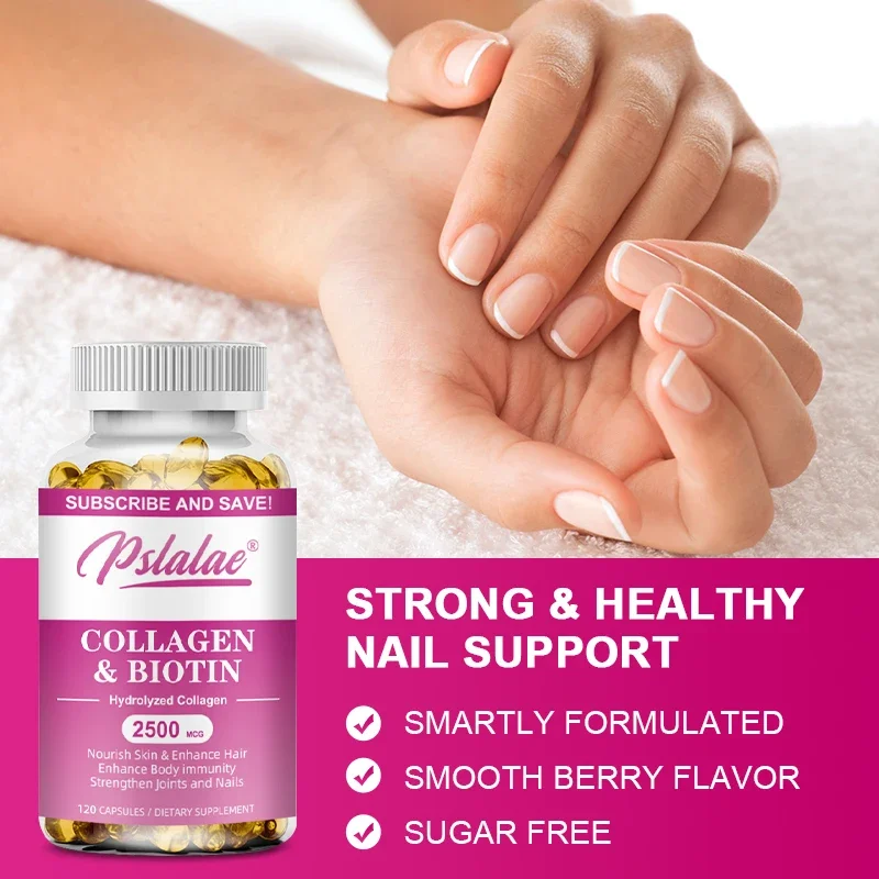Collagen Capsules with Biotin for Healthy Hair, Beautiful Skin and Nail Support, Dietary Supplement, 120 Capsules Supplement
Collagen Capsules with Biotin for Healthy Hair, Beautiful Skin and Nail Support, Dietary Supplement, 120 Capsules Supplement