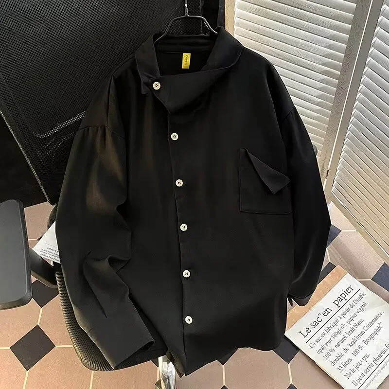 Men's Clothing Trendy Unisex Shirts New Loose Tops Irregular Long-sleeved Coat Shirts
Men's Clothing Trendy Unisex Shirts New Loose Tops Irregular Long-sleeved Coat Shirts