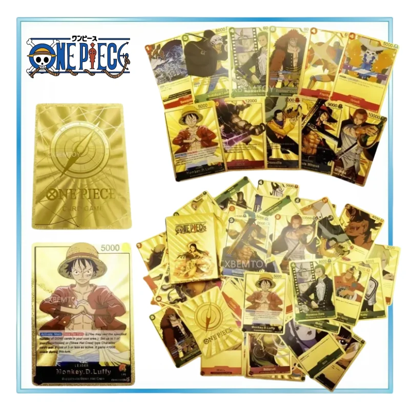 One Piece Collectible Cards Series English Version Anime Peripherals Products Gold Foil Nautical Luffy Sauron Board Game Battle
One Piece Collectible Cards Series English Version Anime Peripherals Products Gold Foil Nautical Luffy Sauron Board Game Battle