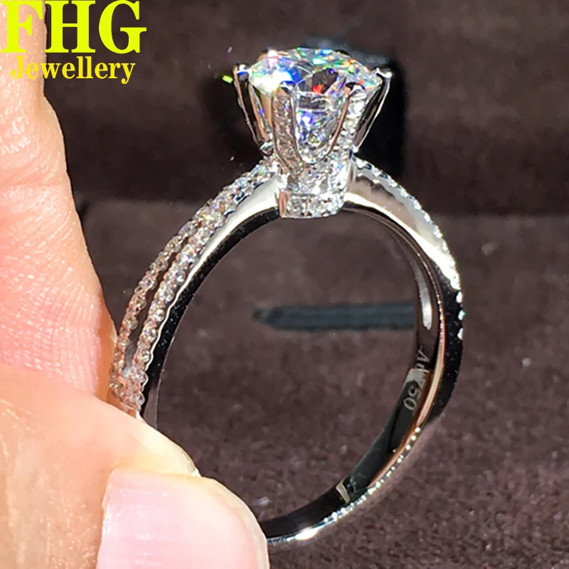 10 Carat Solid Au750 18K White Gold Ring DVVS1 Moissanite Diamonds Round shape crown Ring Wedding Party Engagement
10 Carat Solid Au750 18K White Gold Ring DVVS1 Moissanite Diamonds Round shape crown Ring Wedding Party Engagement