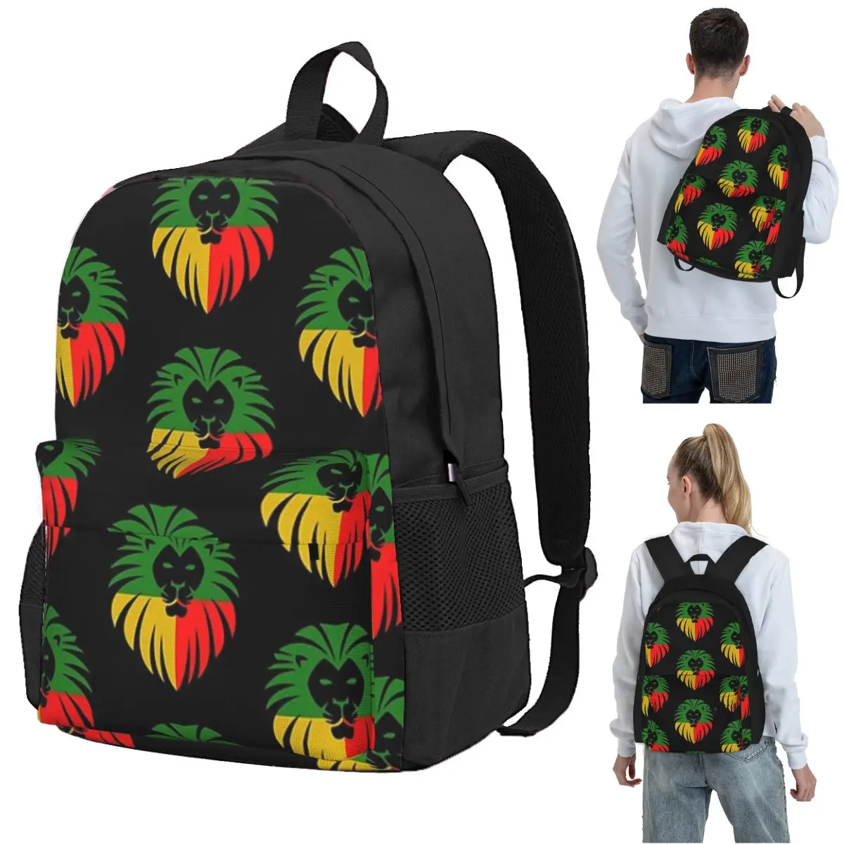Rasta Lion Stripe Backpack Student BookBag Kids School Bag Laptop Shoulder Bags for Boys Girls
Rasta Lion Stripe Backpack Student BookBag Kids School Bag Laptop Shoulder Bags for Boys Girls