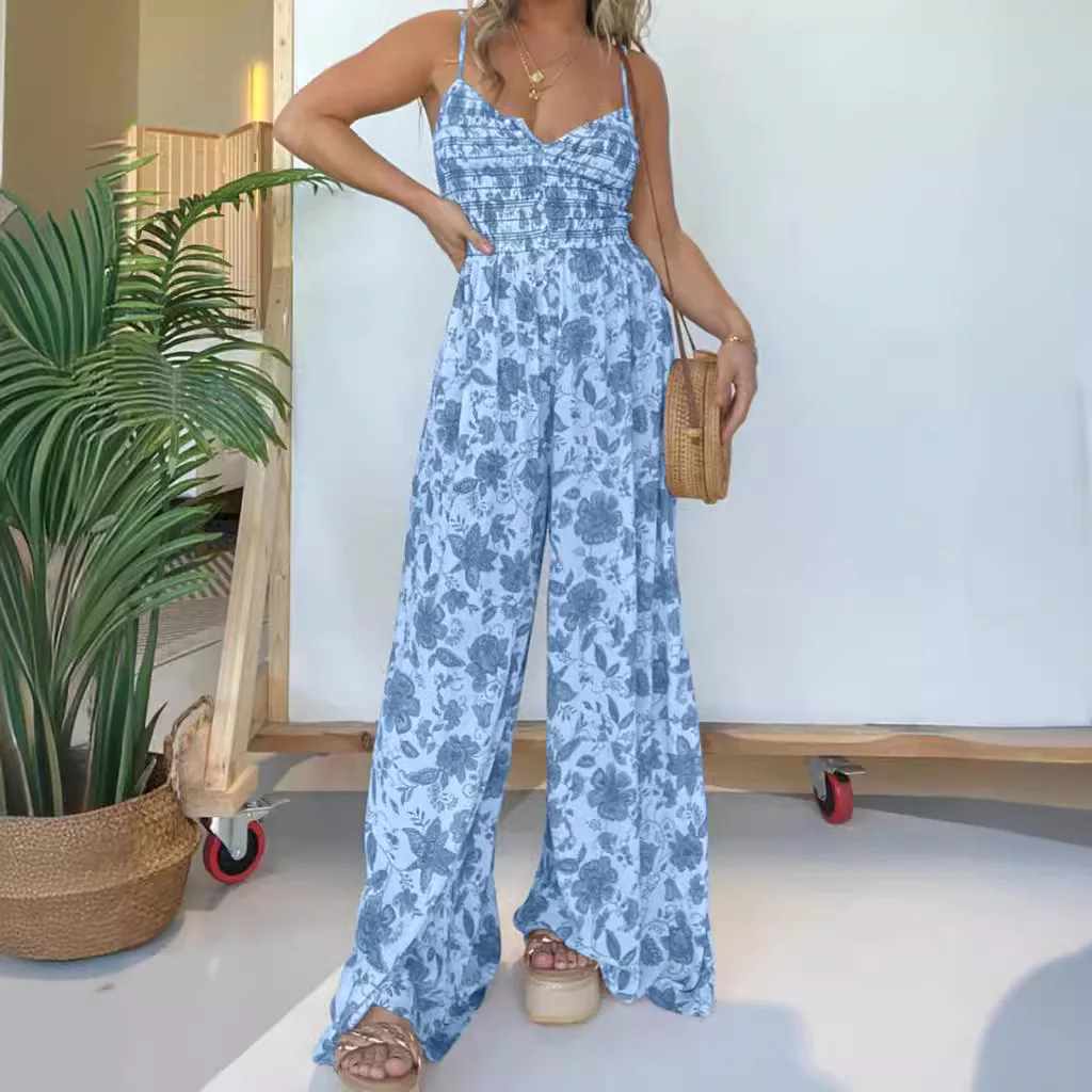 Летний женский комбинезон 2024 с V-образным вырезом, принтом, широкими штанинами, низкой талией, длинными брюками, из тонкой ткани, от другого бренда
Летний женский комбинезон 2024 с V-образным вырезом, принтом, широкими штанинами, низкой талией, длинными брюками, из тонкой ткани, от другого бренда