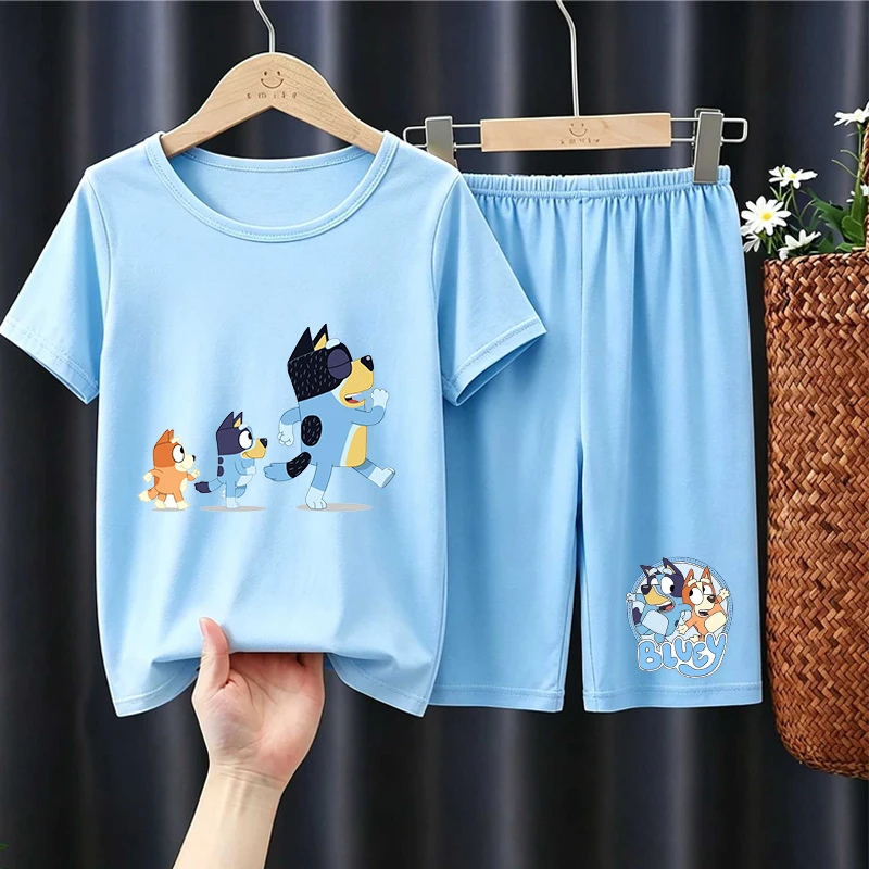 Blueys Children Pyjamas Sets Cartoon Girls Boys Sleepwear Short Sleeved Clothes Kid Pajamas Set Baby Shirt Tops Clothing Gift
Blueys Children Pyjamas Sets Cartoon Girls Boys Sleepwear Short Sleeved Clothes Kid Pajamas Set Baby Shirt Tops Clothing Gift