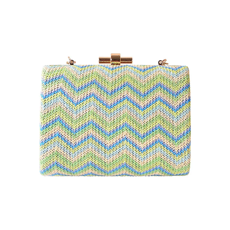 Summer's popular straw - woven women's bags, single - shoulder evening bags, wavy - pattern hand - held square bags
Summer's popular straw - woven women's bags, single - shoulder evening bags, wavy - pattern hand - held square bags