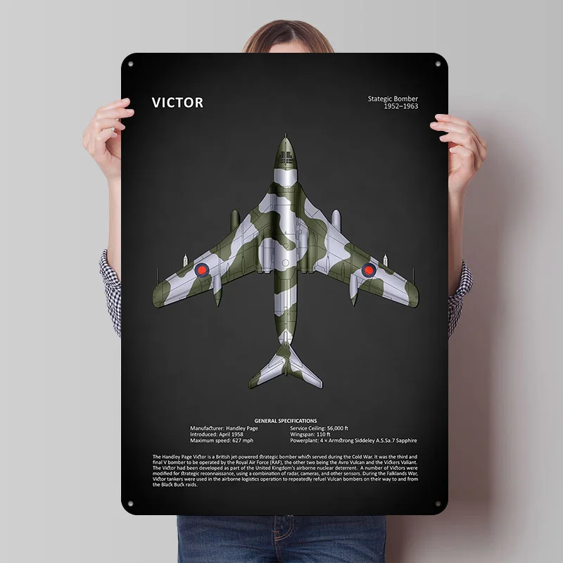 The Victor V Bomber Metal Poster Custom Wall Art Retro Vintage Tinplate Signs for Man Cave Bedroom Decoration Gaming House Home
The Victor V Bomber Metal Poster Custom Wall Art Retro Vintage Tinplate Signs for Man Cave Bedroom Decoration Gaming House Home