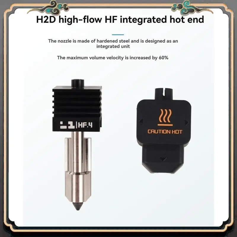 Надежный Hotend с высоким расходом для Bambu Lab H2D в сборе, комплект Hotend, сменное сопло 0,4 мм для 3D-принтера Bamboo Lab H2D/A1
Надежный Hotend с высоким расходом для Bambu Lab H2D в сборе, комплект Hotend, сменное сопло 0,4 мм для 3D-принтера Bamboo Lab H2D/A1