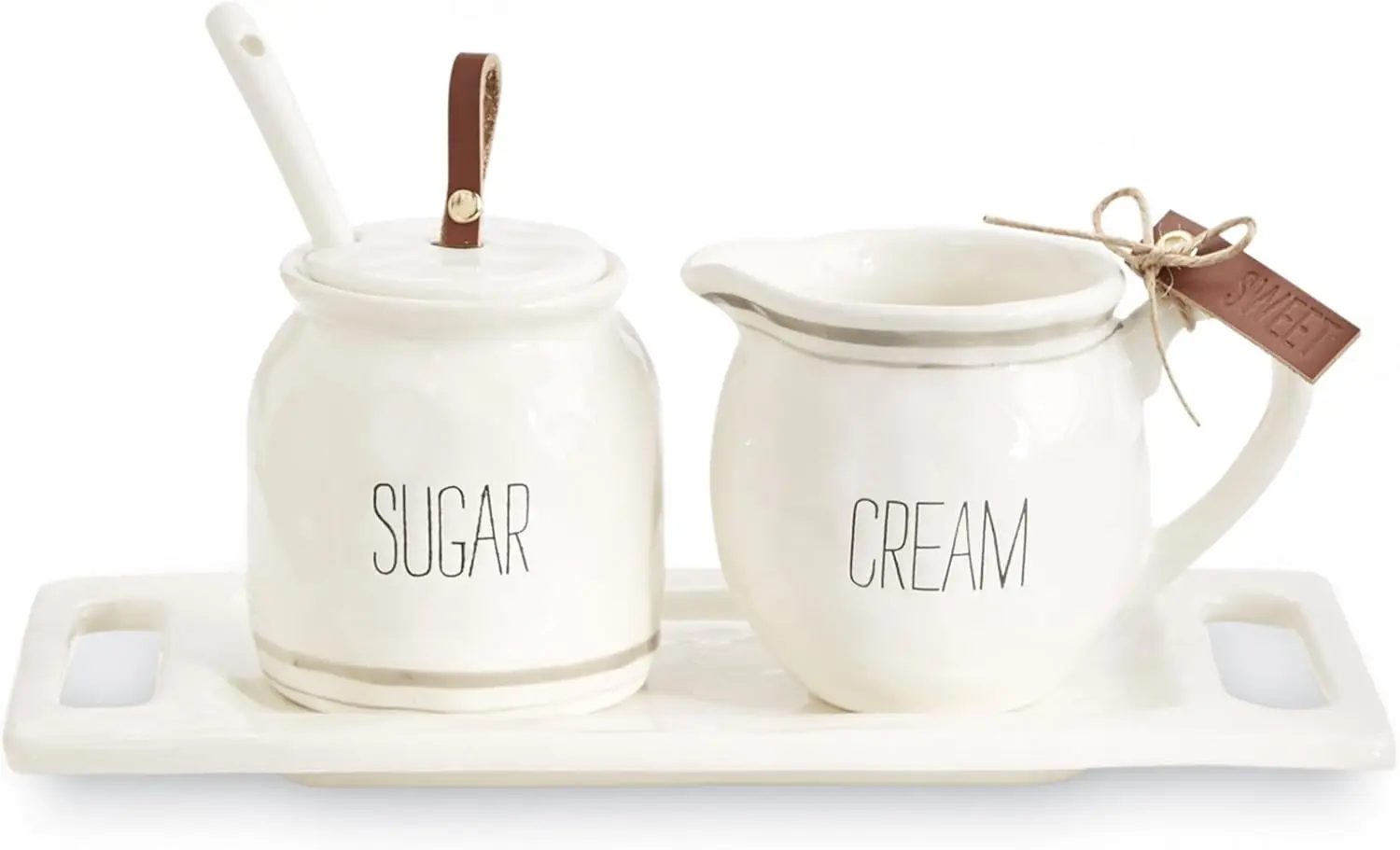 Mud Pie Bistro Cream and Sugar 5 Piece Set for Coffee and Tea
Mud Pie Bistro Cream and Sugar 5 Piece Set for Coffee and Tea