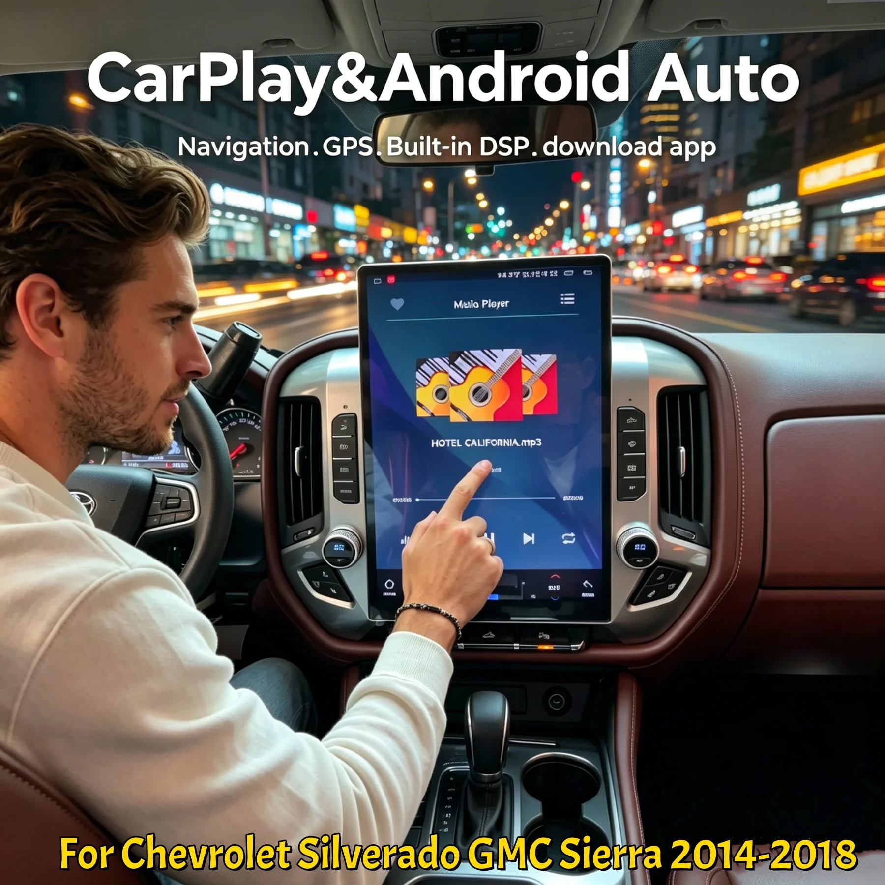 15.6" Android Car Radio For Chevrolet Silverado GMC 2014-2018 Wireless CarPlay Auto Stereo Screen Multimedia Player GPS HeadUnit
15.6" Android Car Radio For Chevrolet Silverado GMC 2014-2018 Wireless CarPlay Auto Stereo Screen Multimedia Player GPS HeadUnit