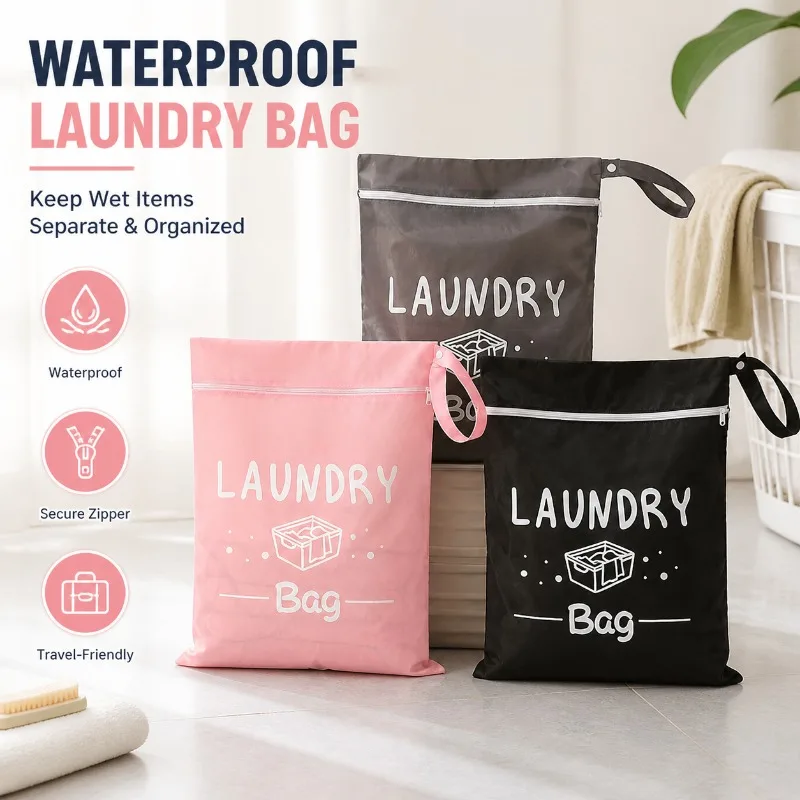 Waterproof Travel Laundry Bag Oxford Cloth Wet Dry Organizer Pouch with Zipper Hanging Strap Portable Storage for Gym Beach Pool
Waterproof Travel Laundry Bag Oxford Cloth Wet Dry Organizer Pouch with Zipper Hanging Strap Portable Storage for Gym Beach Pool