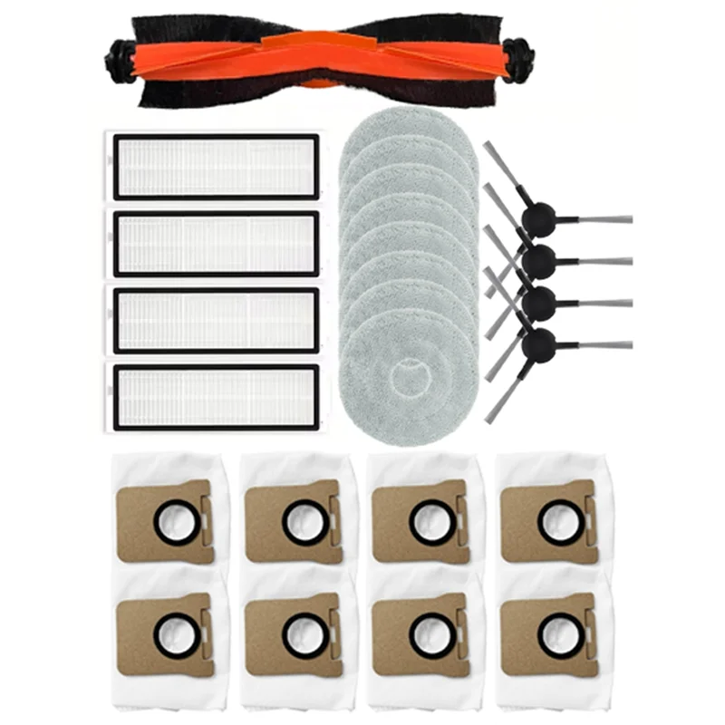 YANA35R Vacuum Cleaner Spare Parts- 25PCS Set For X20 Max/X20 Pro/D109GL/D102GL Including Brush Filter, Mop Cloth& Dust B
YANA35R Vacuum Cleaner Spare Parts- 25PCS Set For X20 Max/X20 Pro/D109GL/D102GL Including Brush Filter, Mop Cloth& Dust B