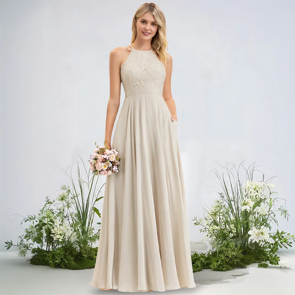 Ethereal A-Line Bridesmaid Dresses Frosted Lilac Scoop Floor-Length Lace Chiffon Garden Gala Wedding Party Cascading Ruffles
Ethereal A-Line Bridesmaid Dresses Frosted Lilac Scoop Floor-Length Lace Chiffon Garden Gala Wedding Party Cascading Ruffles