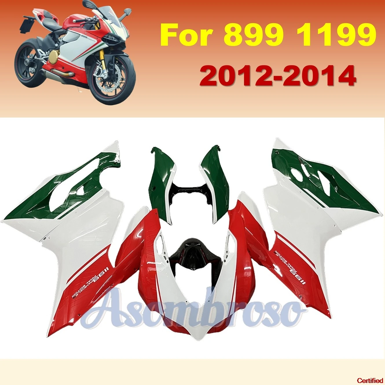 New ABS Plastic Shell Motorcycle Fairing Fit For DUCATI 899 1199 Panigale 2012 2013 2014 Bodywork Set Custom
New ABS Plastic Shell Motorcycle Fairing Fit For DUCATI 899 1199 Panigale 2012 2013 2014 Bodywork Set Custom