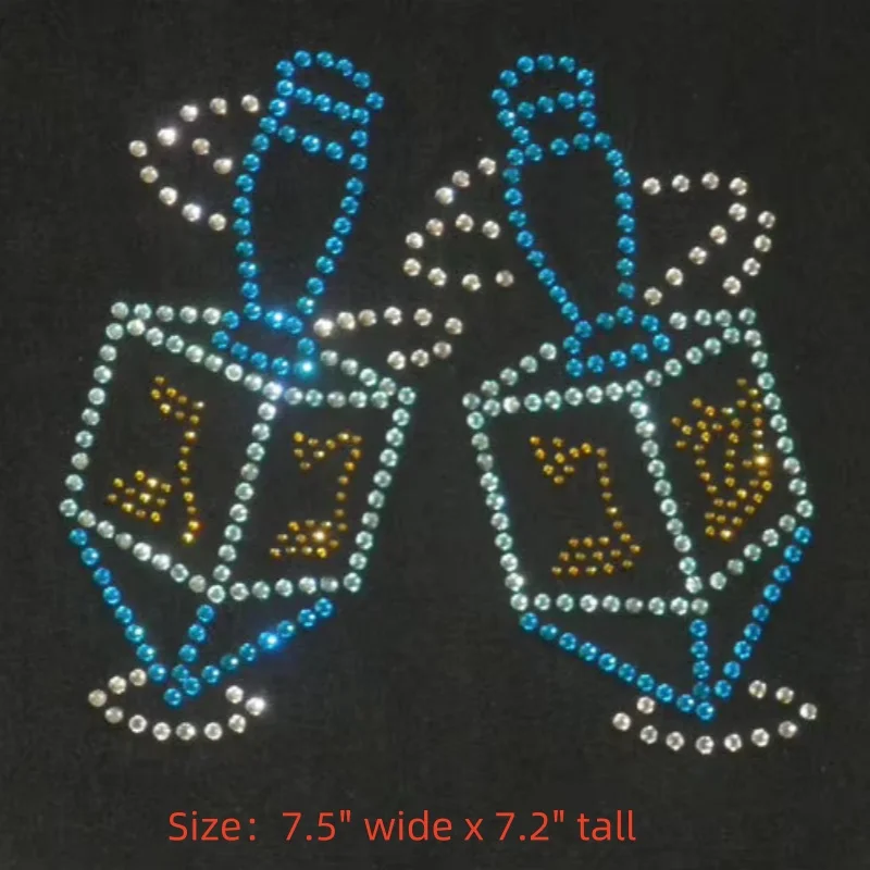 Dreidels Patches Appliques Design Iron on Rhinestone Hot Fix Patches Stone Transfer Motifs for Shirts
Dreidels Patches Appliques Design Iron on Rhinestone Hot Fix Patches Stone Transfer Motifs for Shirts