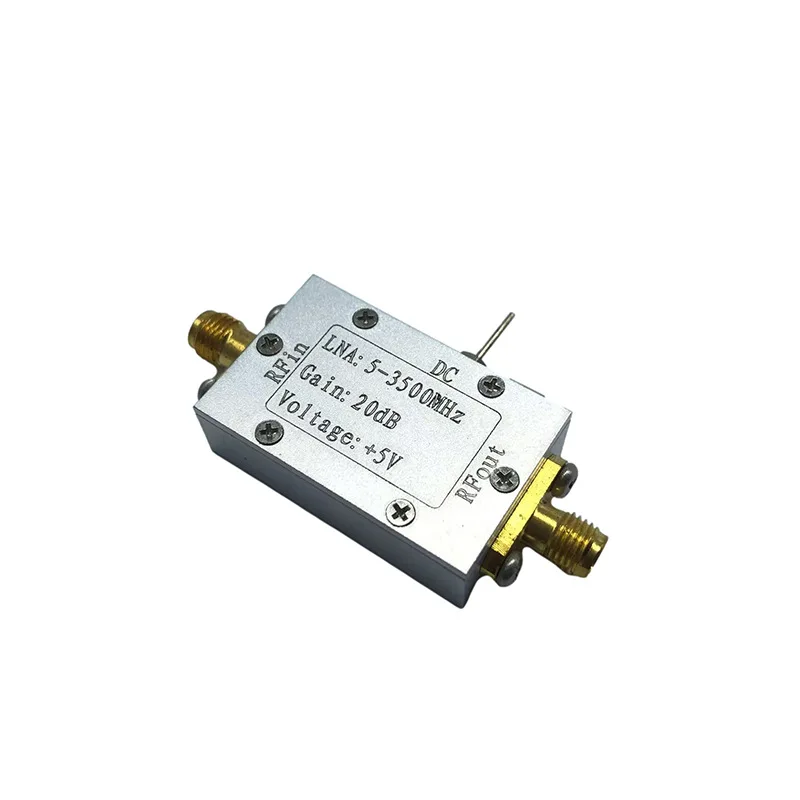 Широкополосный радиочастотный малошумный выход 5-3500MHzGain20dB, высокочастотный усилитель, фотография непосредственно
Широкополосный радиочастотный малошумный выход 5-3500MHzGain20dB, высокочастотный усилитель, фотография непосредственно