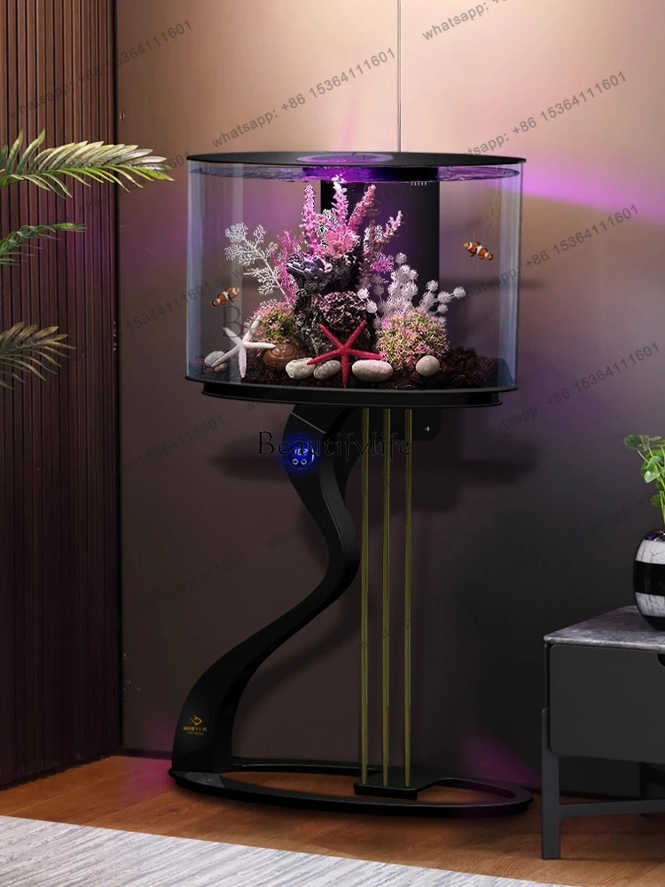 45Floor-to-ceiling ecological fish tank next to the small TV cabinet in the living room, no water change creative landscaping
45Floor-to-ceiling ecological fish tank next to the small TV cabinet in the living room, no water change creative landscaping