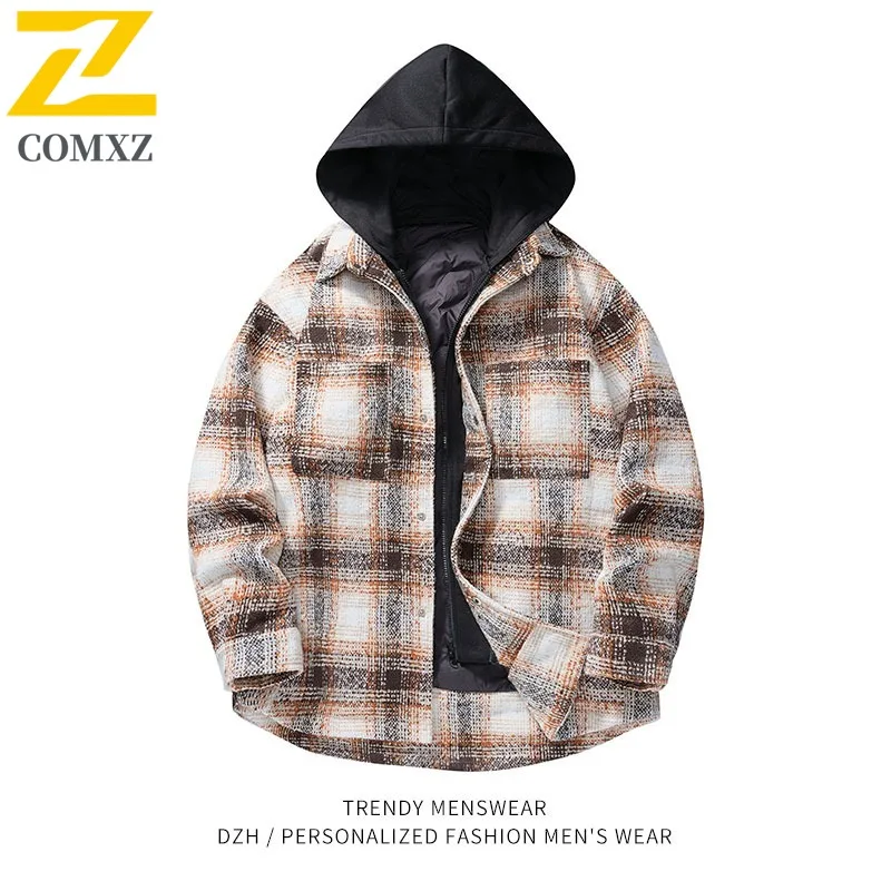 COMXZ Men's Down Jacket Two-Piece Hooded Winter Branded Skiing Puffer Jacket Street Retro American Warm Cotton Padded Jacket
COMXZ Men's Down Jacket Two-Piece Hooded Winter Branded Skiing Puffer Jacket Street Retro American Warm Cotton Padded Jacket