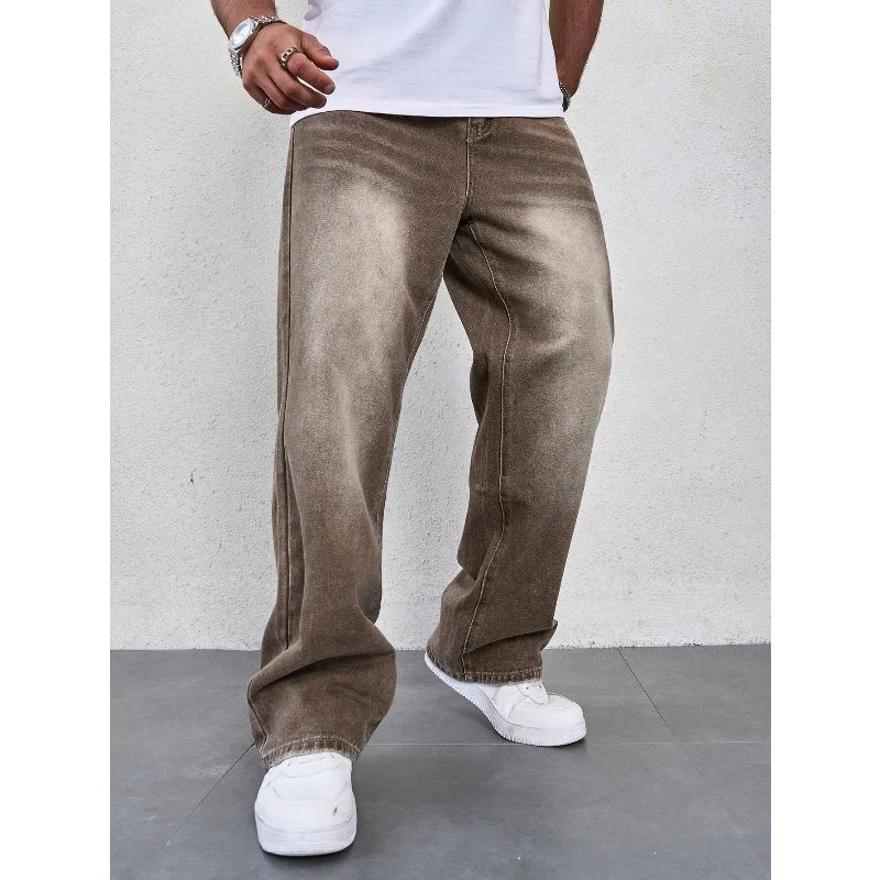 2026 Men's Solid Color Denim Jeans,Baggy Cargo Jeans For Husband,Coffee Brown,Autumn,Streetwear,City Break,Washed Long Plain Pants For Daily Work Street
2026 Men's Solid Color Denim Jeans,Baggy Cargo Jeans For Husband,Coffee Brown,Autumn,Streetwear,City Break,Washed Long Plain Pants For Daily Work Street