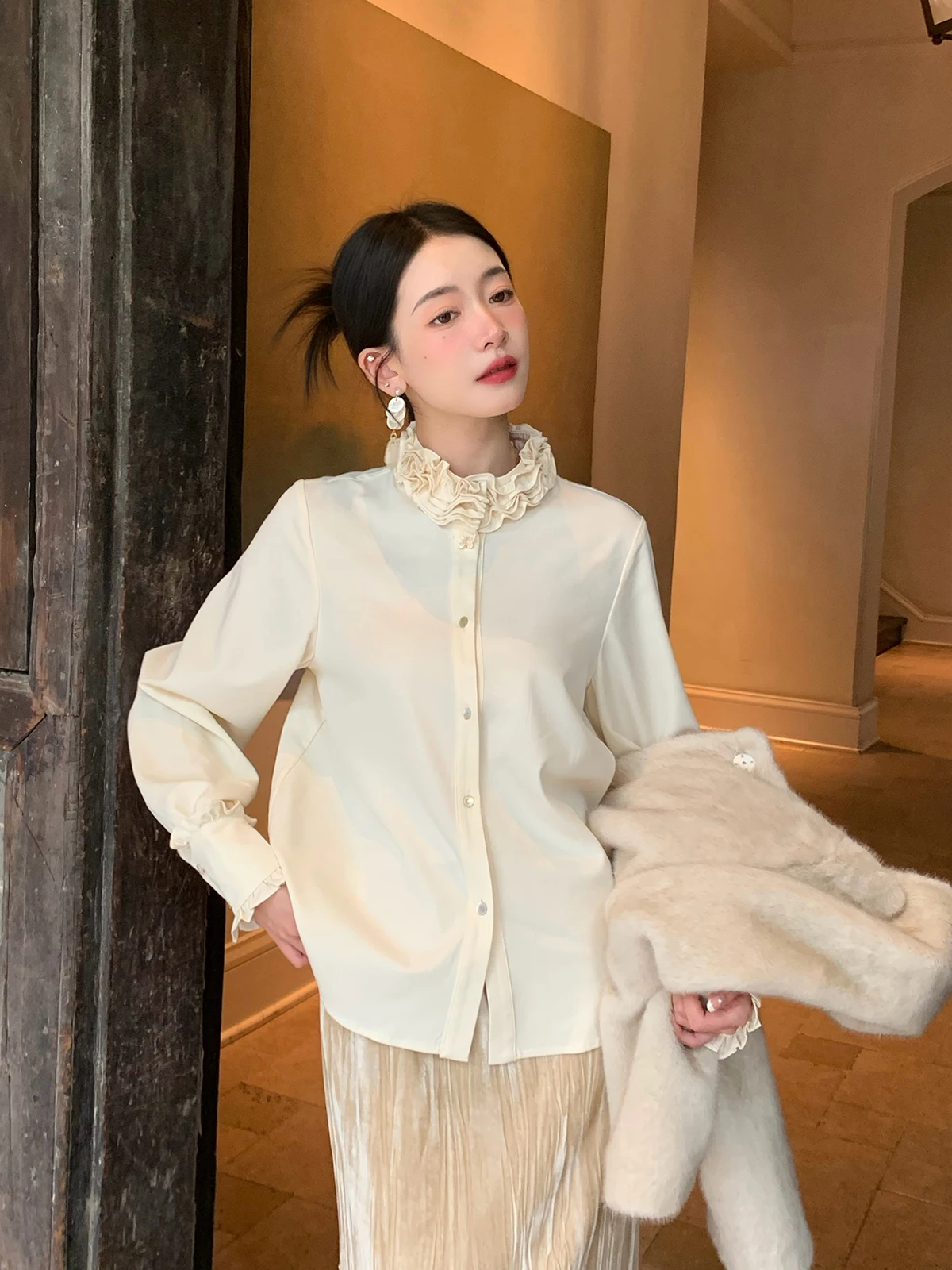 Женская рубашка с отложным воротником Dra Sensation, универсальный дизайн, коллекция Song of Sereni New Sle Winter Collection
Женская рубашка с отложным воротником Dra Sensation, универсальный дизайн, коллекция Song of Sereni New Sle Winter Collection