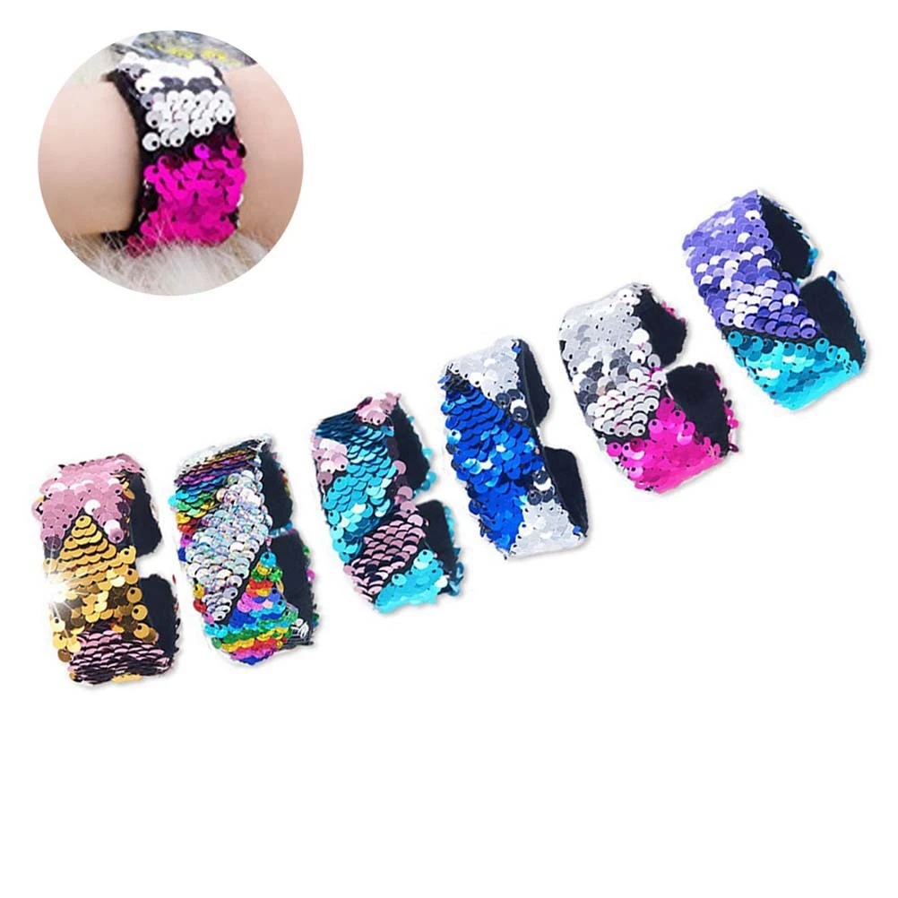 12 Pcs Kids Slap Bracelets Bright Sequins Wristbands Child Party Favors Cute Christmas New Year Carnival Accessories Premium
12 Pcs Kids Slap Bracelets Bright Sequins Wristbands Child Party Favors Cute Christmas New Year Carnival Accessories Premium