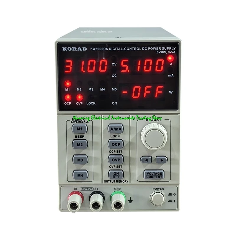 KORAD KA3005DS/KA3005PS высокоточный регулируемый цифровой источник питания постоянного тока KA3005PS для программирования 30 В/5 А для лаборатории
KORAD KA3005DS/KA3005PS высокоточный регулируемый цифровой источник питания постоянного тока KA3005PS для программирования 30 В/5 А для лаборатории